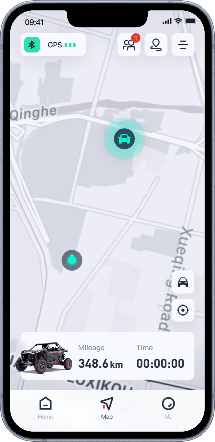 GPS poloha vozidla — aplikace Segway Smart Moving